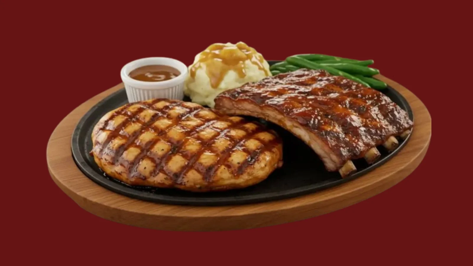 Grilled BBQ Chicken & Sirloin 6 oz